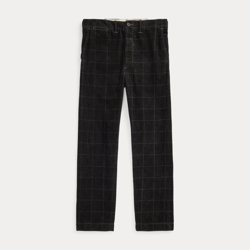 Kordsamt-Offiziershose mit Karomuster von RRL