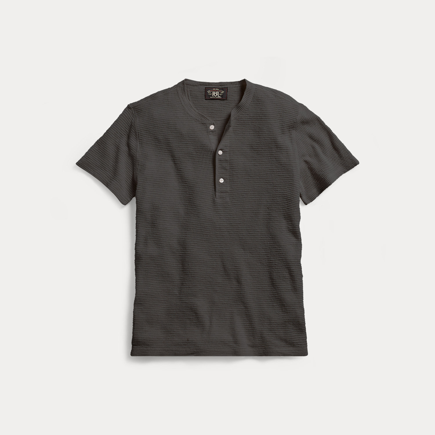 Kurzärmliges Waffelpiqué-Henley von RRL