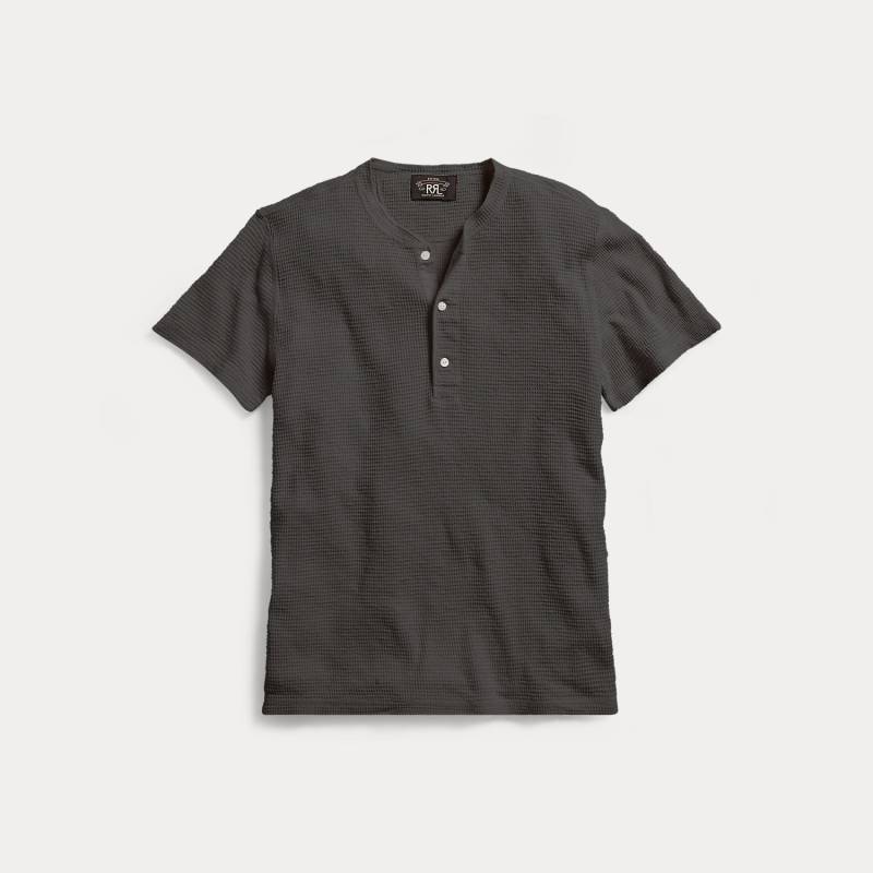 Kurzärmliges Waffelpiqué-Henley von RRL