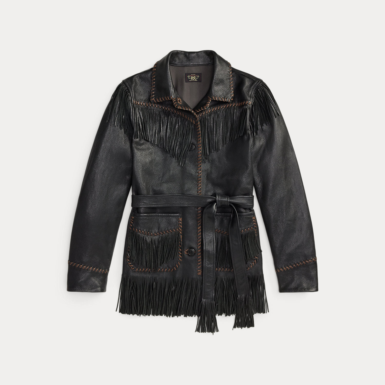 Lederjacke mit Fransenbesatz von RRL
