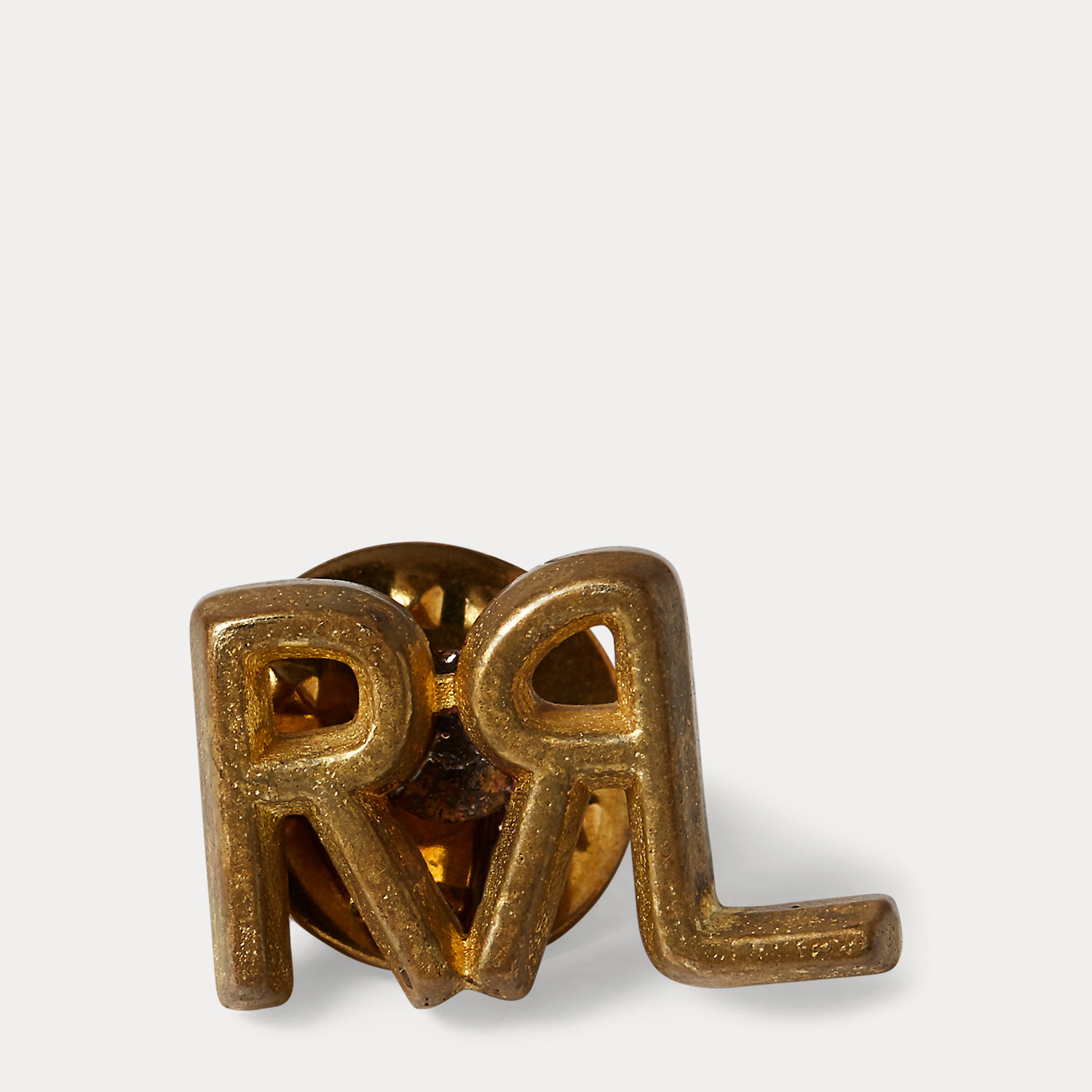 Messinganstecker mit Logo von RRL