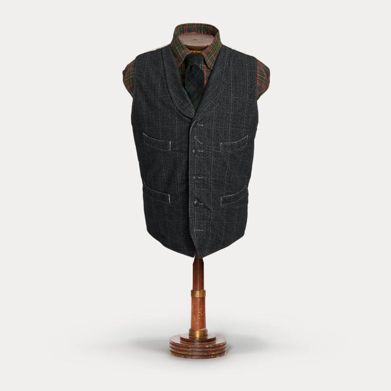 Moleskin-Weste mit Karo-Muster von RRL