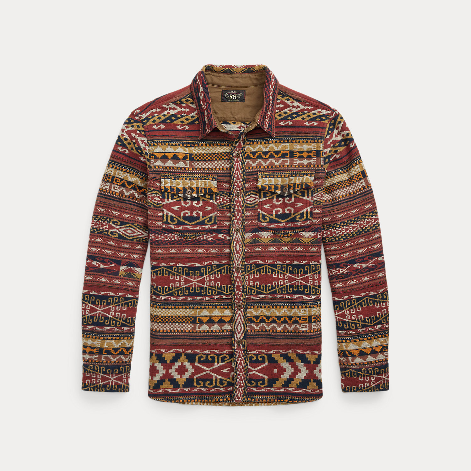 Patchwork-Arbeitshemd aus Jacquard von RRL