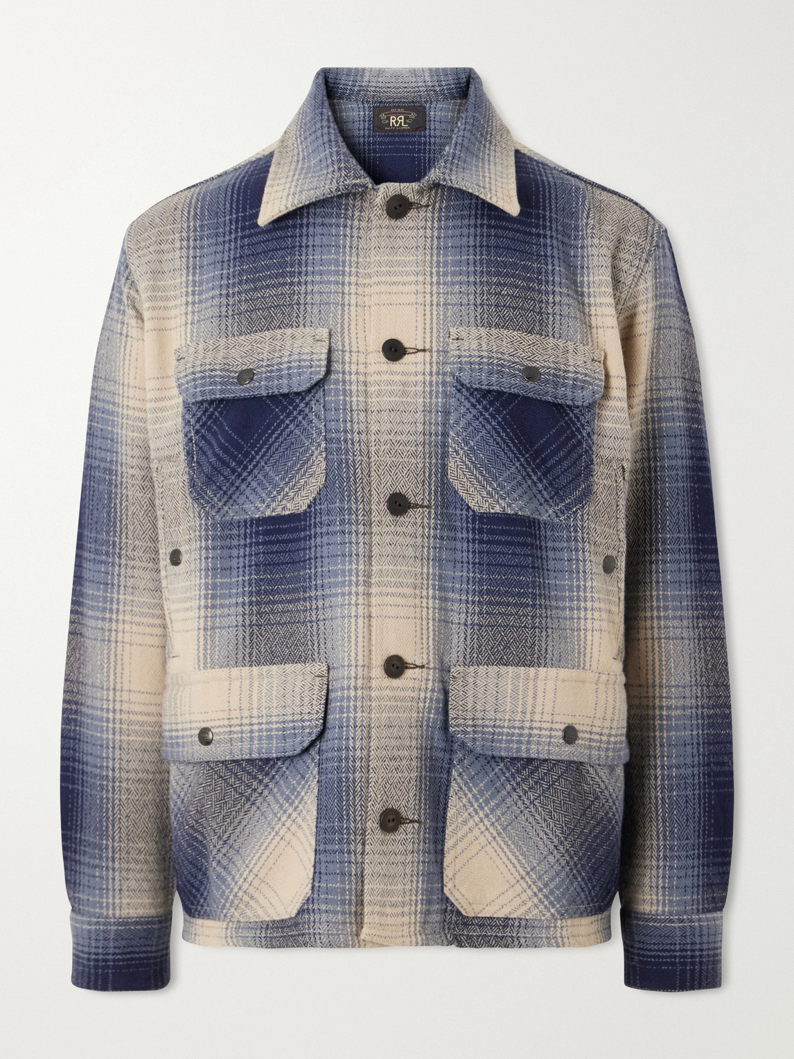 RRL - Checked Wool Overshirt - Men - Blue - M von RRL
