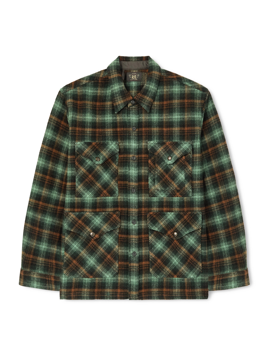RRL - Checked Wool Overshirt - Men - Green - L von RRL