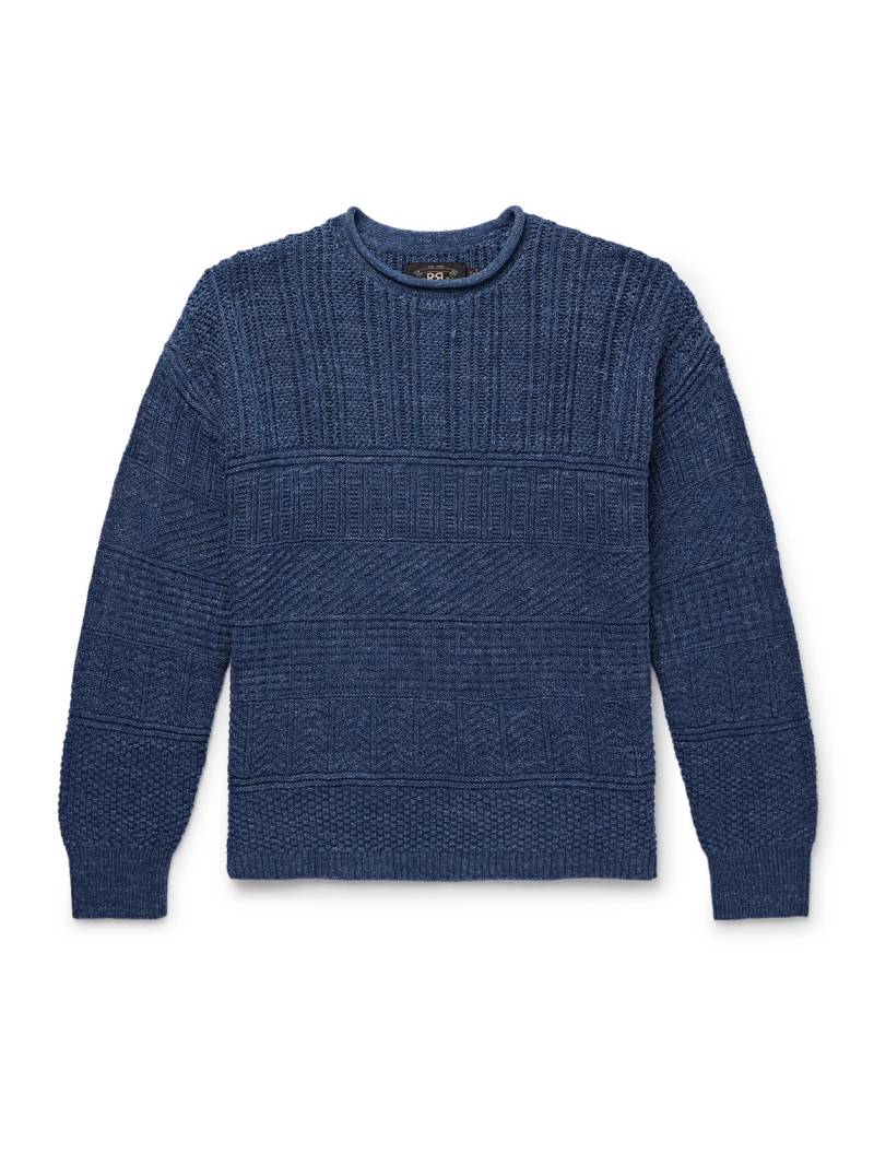 RRL - Cotton and Linen-Blend Sweater - Men - Blue - L von RRL