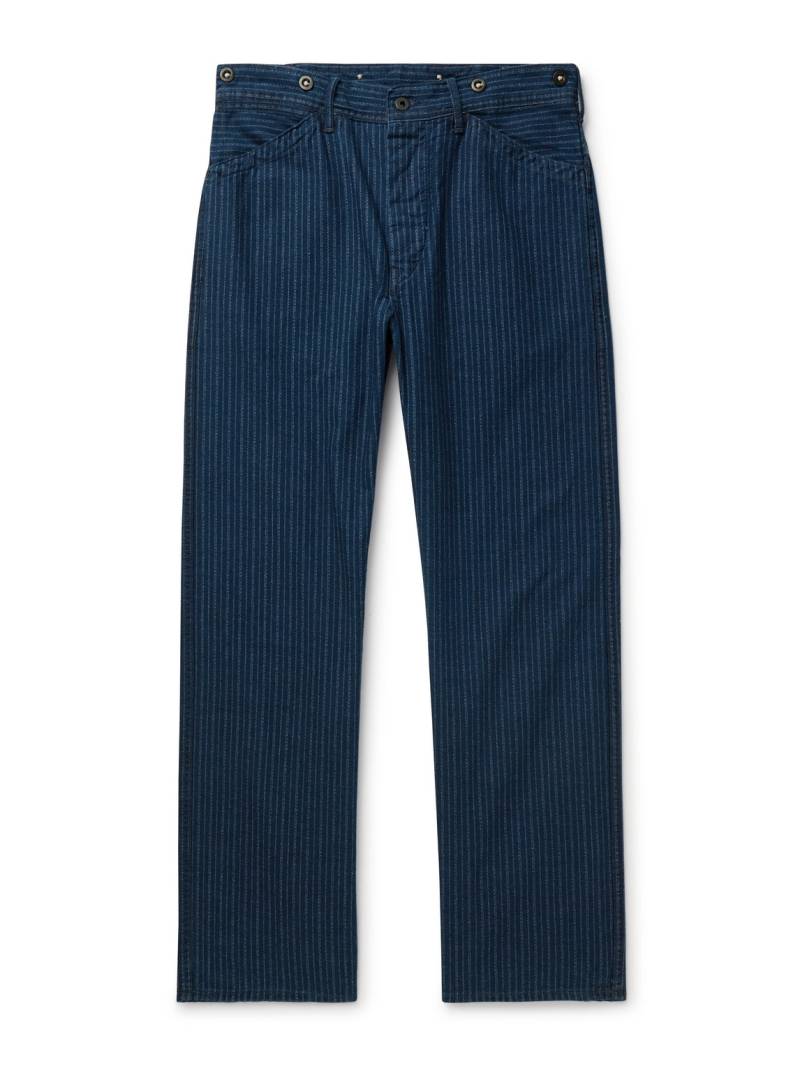 RRL - Eastman Straight-Leg Striped Cotton Trousers - Men - Blue - 34W 32L von RRL