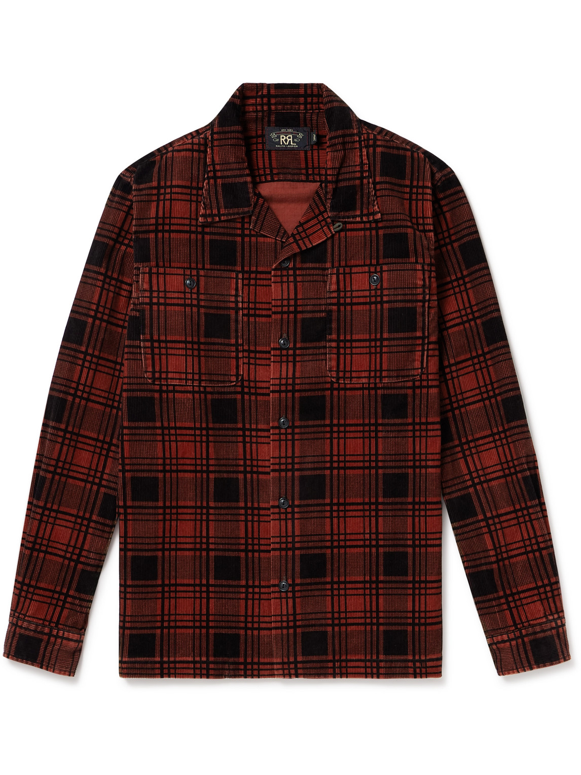 RRL - Monterey Checked Cotton-Corduroy Overshirt - Men - Red - S von RRL