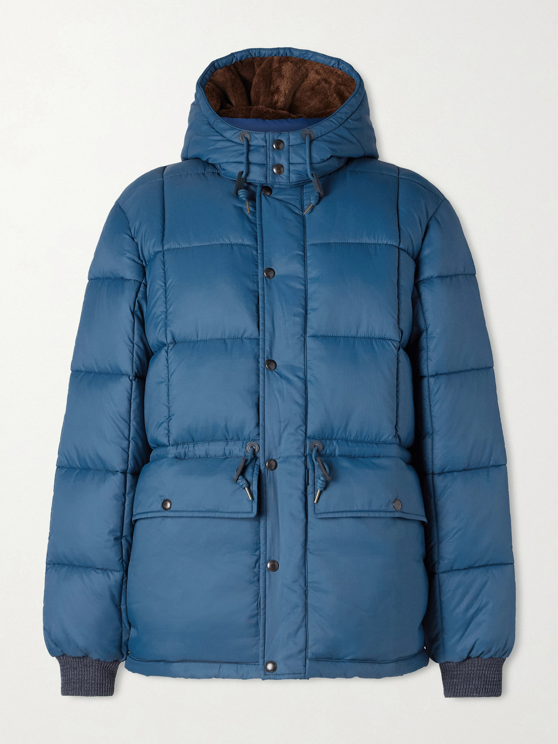 RRL - Quilted Recycled-Ripstop Hooded Jacket - Men - Blue - XL von RRL