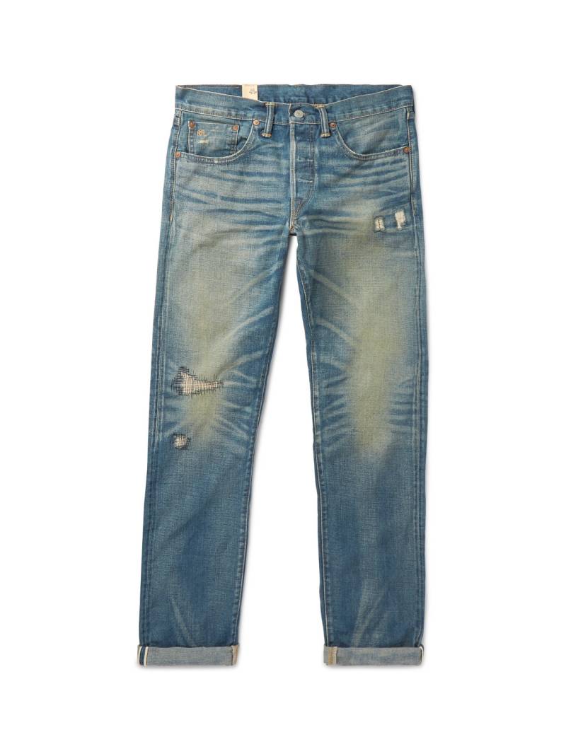 RRL - Ridgway Slim-Fit Distressed Selvedge Denim Jeans - Men - Blue - UK/US 34 von RRL