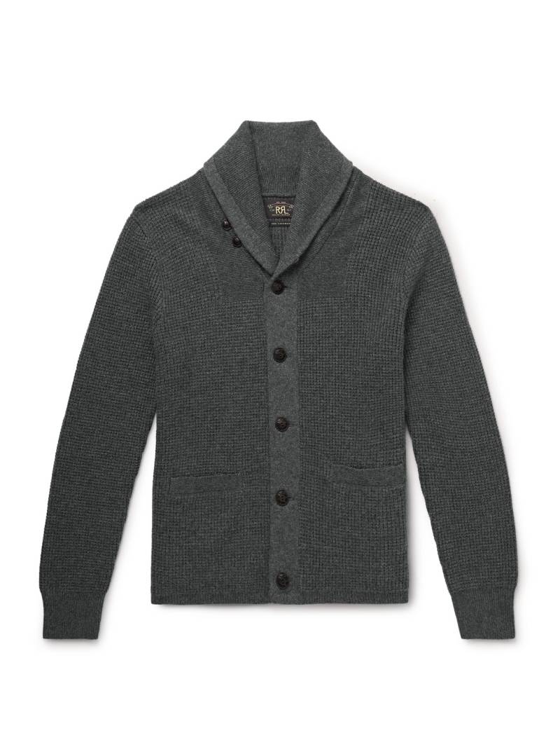 RRL - Shawl-Collar Waffle-Knit Cashmere Cardigan - Men - Gray - S von RRL
