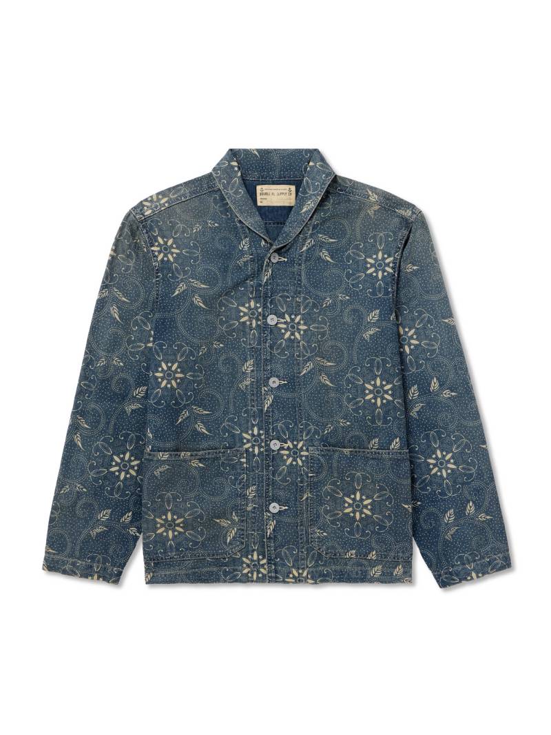 RRL - Wilson Printed Denim Jacket - Men - Blue - M von RRL