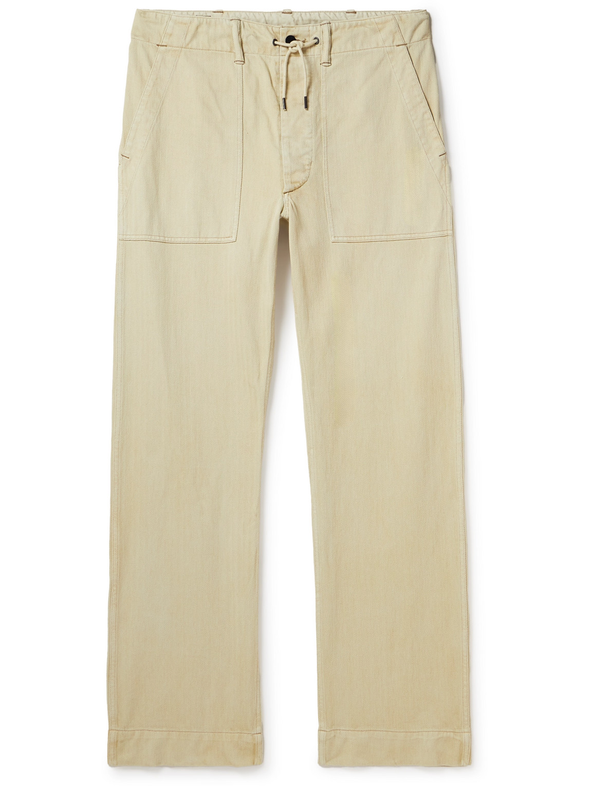 RRL - Wilton Straight-Leg Herringbone Cotton Drawstring Trousers - Men - Neutrals - UK/US 36 von RRL
