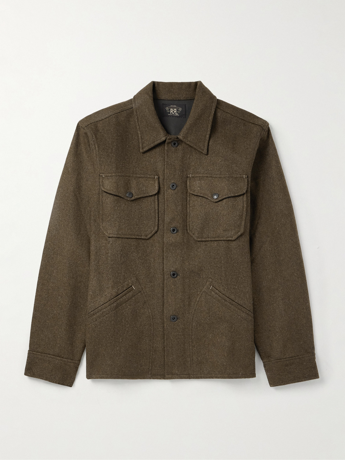 RRL - Wool-Blend Felt Overshirt - Men - Green - L von RRL