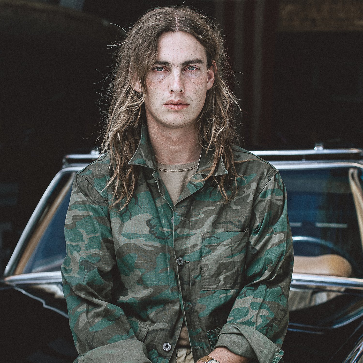 Ripstop-Hemd mit Camouflage von RRL