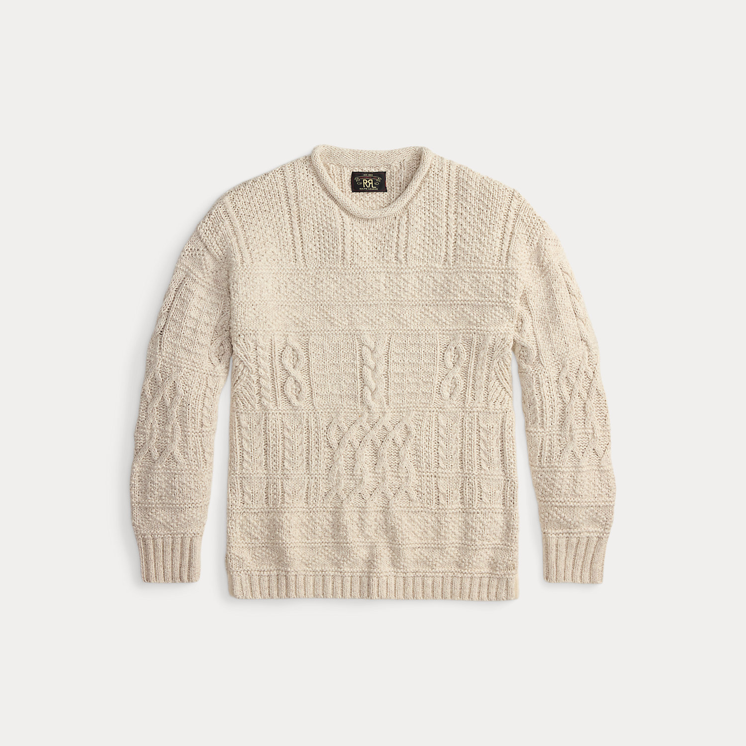 Rollkragenpullover mit Zopfmuster von RRL