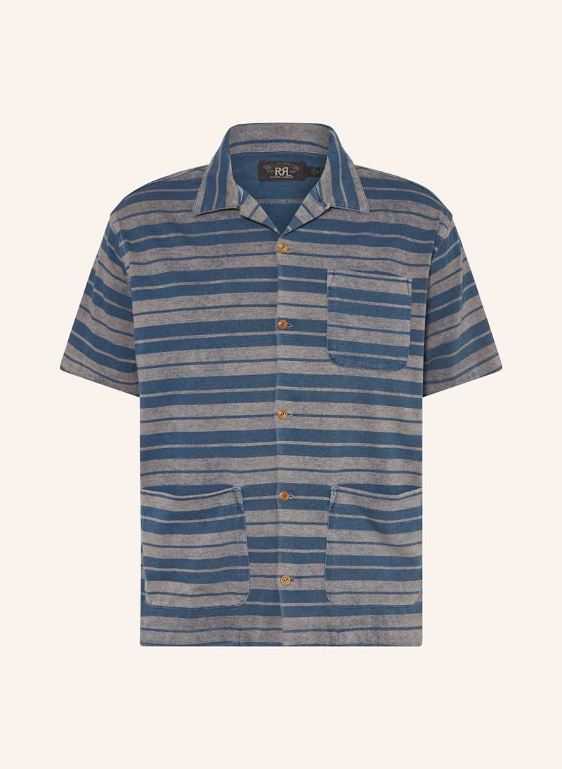 Rrl Kurzarm-Hemd Comfort Fit Aus Jersey blau von RRL