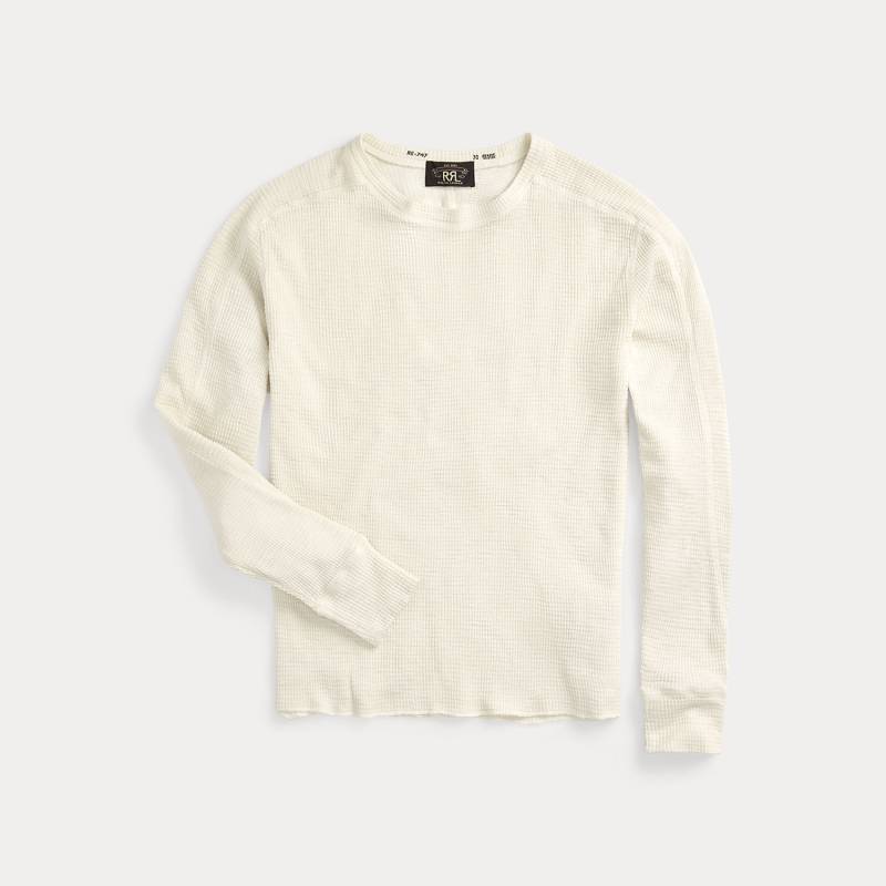 Rundhalspullover aus Waffelpiqué von RRL