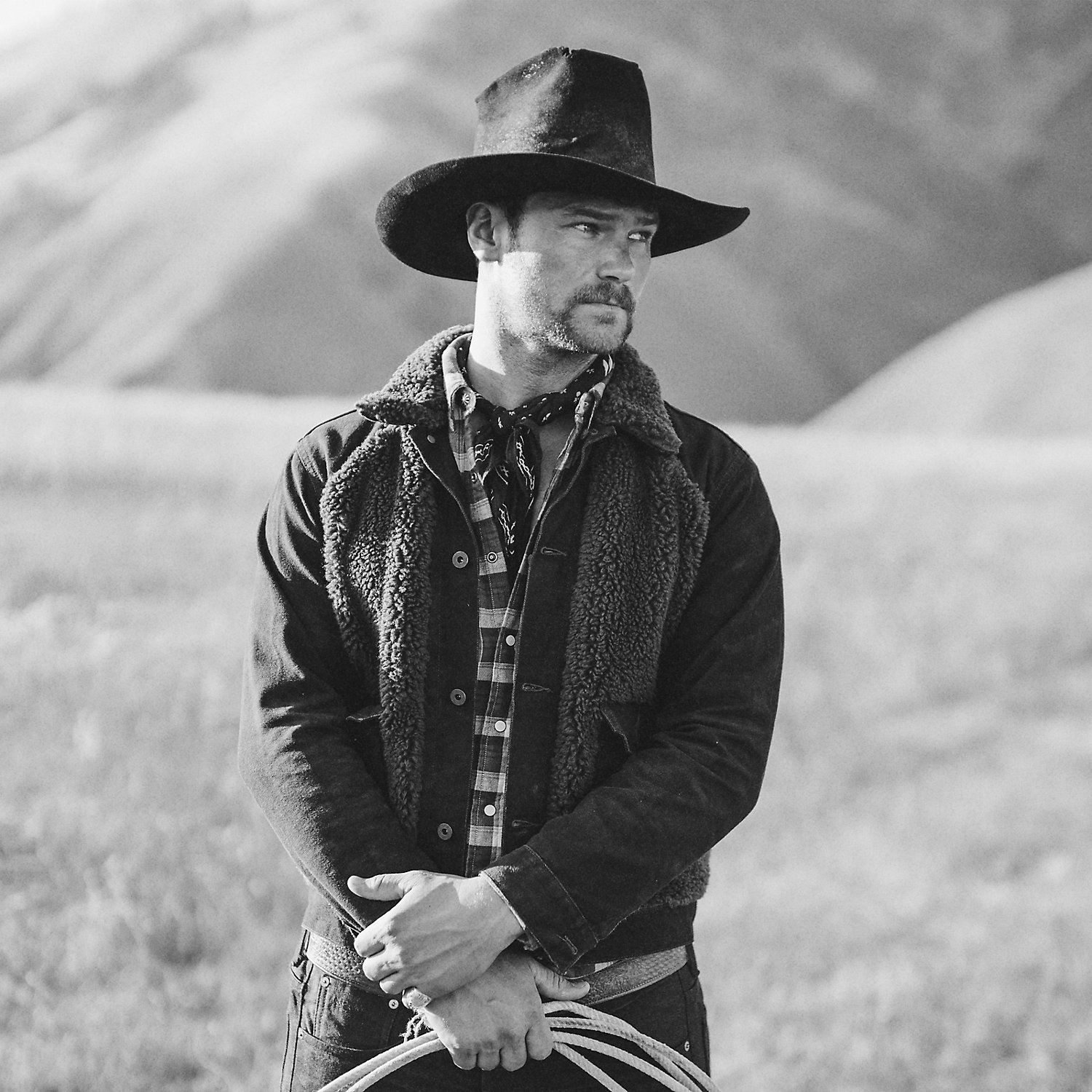 Segeltuchjacke mit Fleecebahnen von RRL