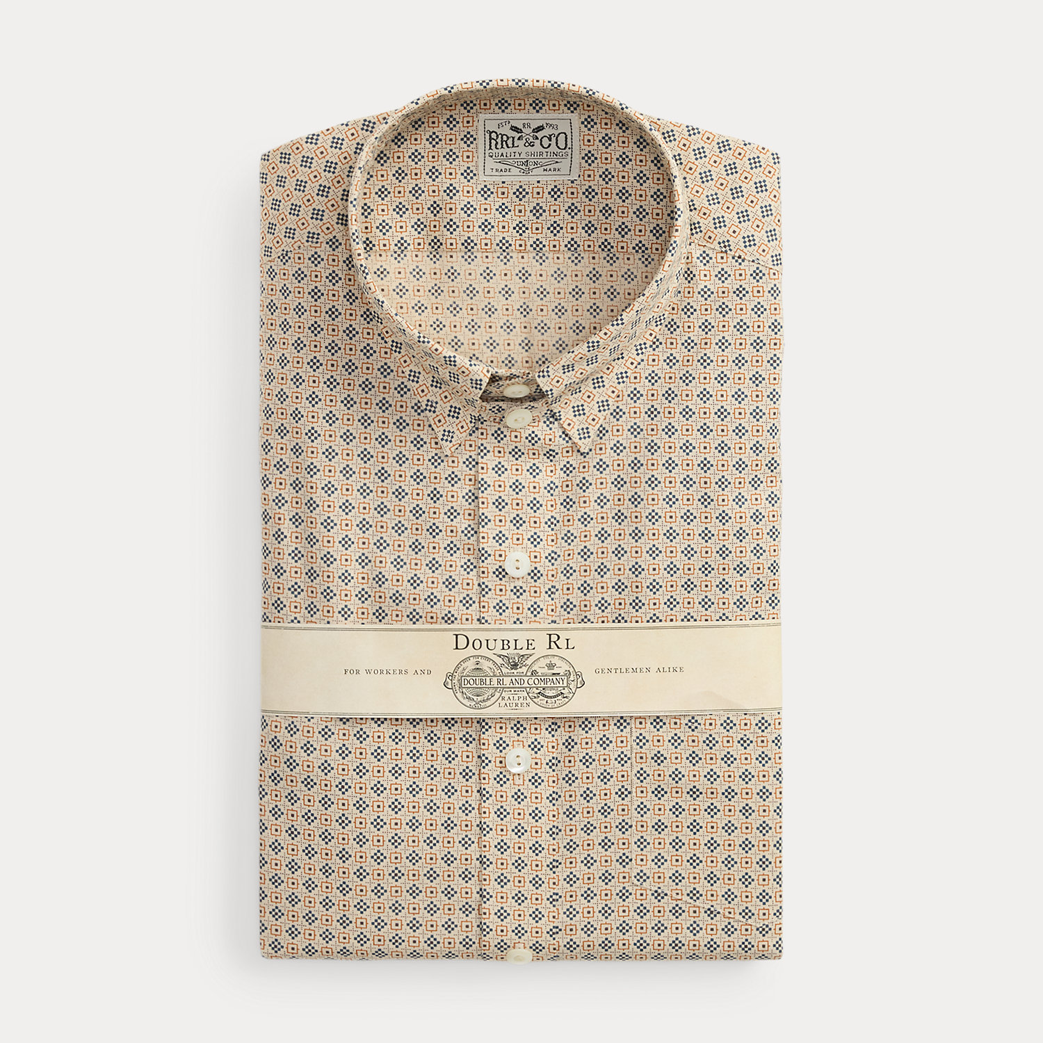 Slim-Fit-Hemd mit geometrischem Muster von RRL