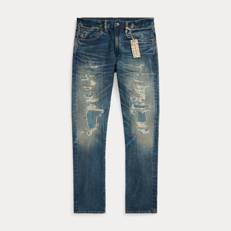 High-Slim-Fit Jeans Brannon im Used-Look von RRL
