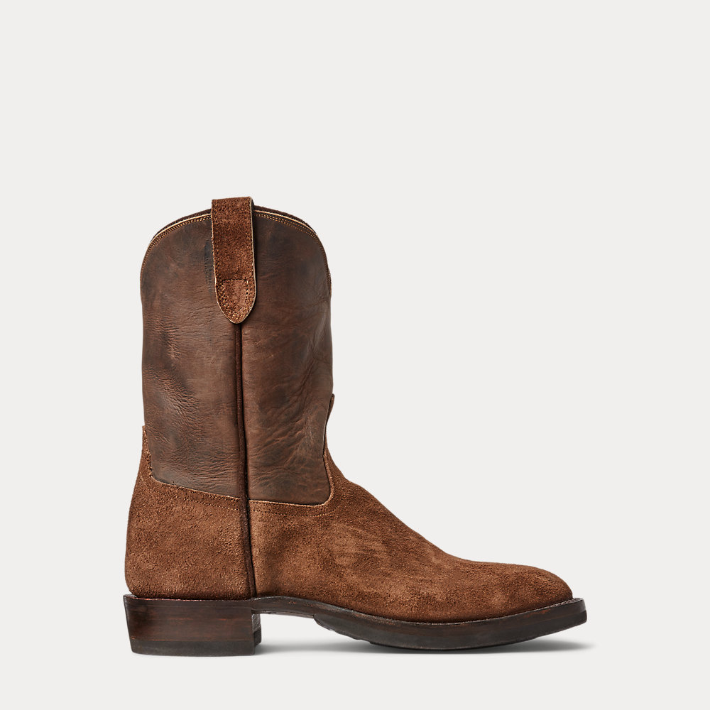 Stiefel aus Rauwildleder und Leder von RRL