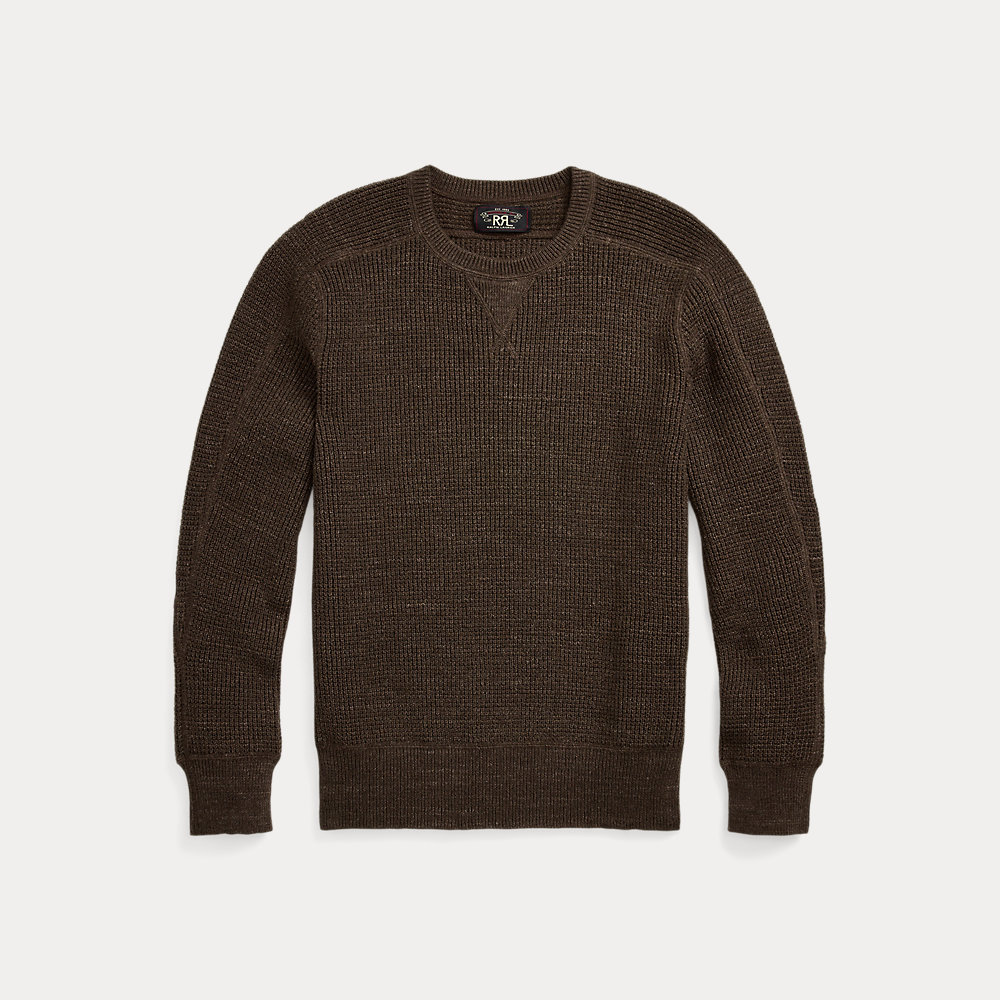 Pullover aus Baumwoll-Woll-Waffelpiqué Pullover aus Baumwoll-Woll-Waffelpiqué von RRL