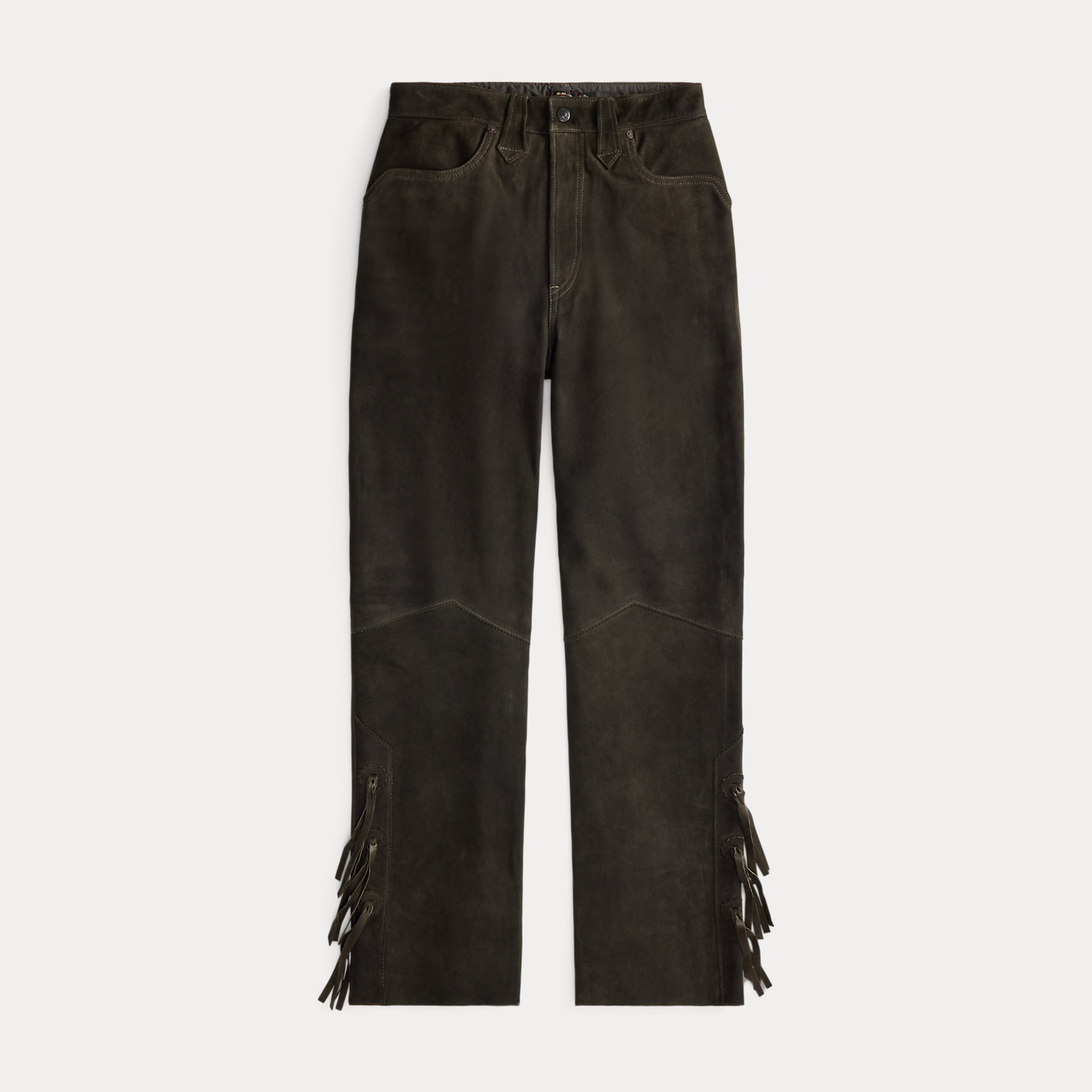 Western-Wildlederhose mit Fransenbesatz von RRL