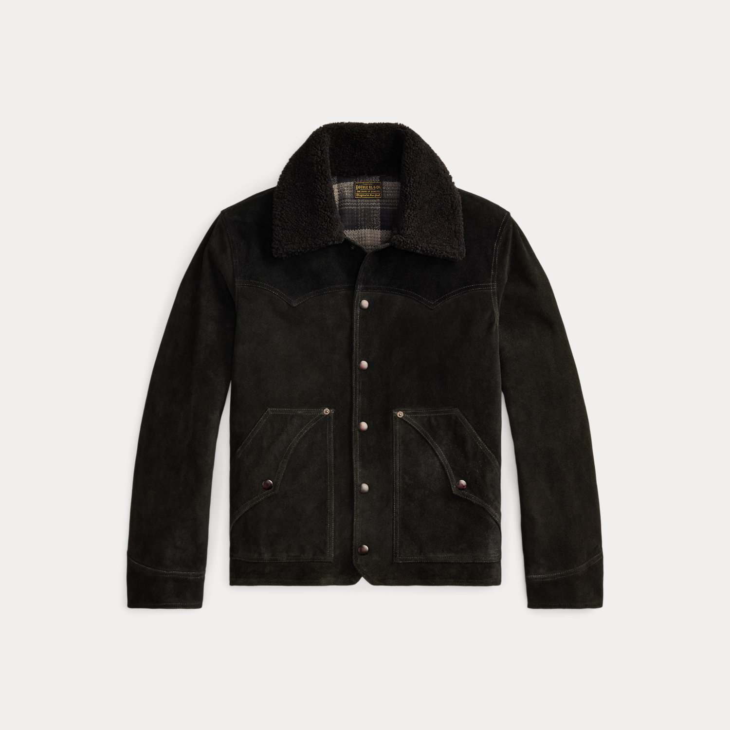 Wildlederjacke mit Lammfellkragen von RRL