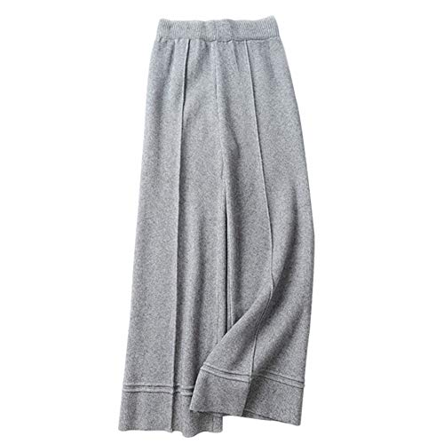 RRMY Damen Hose Kaschmir Hose mit Weitem Bein (Grau, X-Large) von RRMY