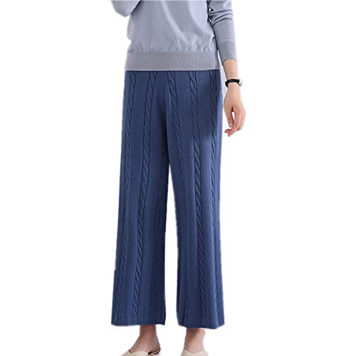 RRMY Damen Hose Strickhose aus Kaschmir (Dunstblau, Small) von RRMY