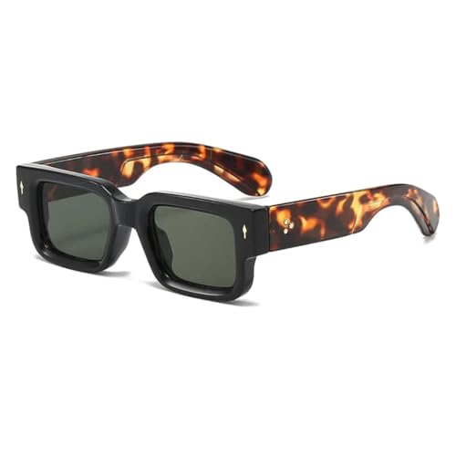 RRNTTTM Kleine Sonnenbrille Damen Herren Luxus Herren Sonnenbrillen Weiblich UV400 Retro (schwarzer Leopard) von RRNTTTM
