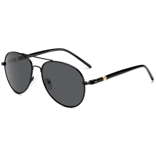 RRNTTTM Luxuriöse polarisierte Herren-Sonnenbrille zum Autofahren, Sonnenbrille für Männer und Frauen, Vintage, schwarze Sonnenbrille, UV400 (4-Schwarz-Grau) von RRNTTTM