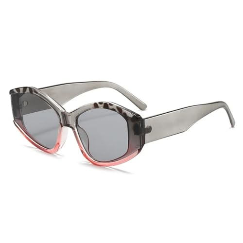 RRNTTTM Modische Cat-Eye-Sonnenbrille für Damen, mehrfarbig, mit Farbverlauf, Vintage-Sonnenbrille, Luxus-Sonnenbrille, UV400-Schutz (grau) von RRNTTTM