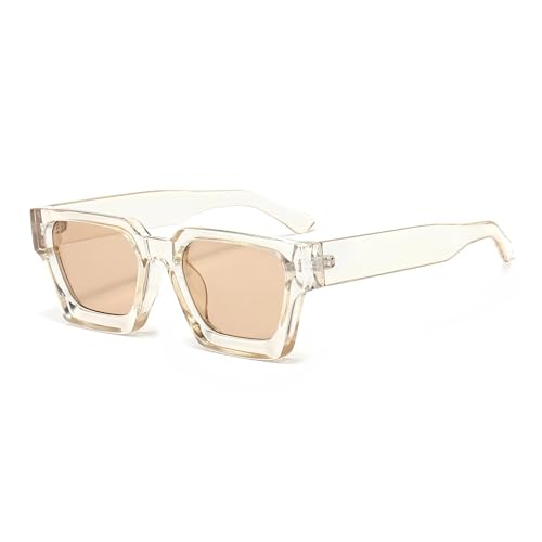 RRNTTTM Modische Damen-Sonnenbrille im Retro-Stil mit Farbverlauf, Blau, für Herren, trendige Sonnenbrillen, UV400 (Champagner-Champagner) von RRNTTTM