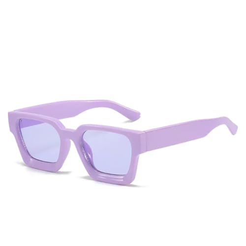 RRNTTTM Modische Damen-Sonnenbrille im Retro-Stil mit Farbverlauf, Blau, für Herren, trendige Sonnenbrillen, UV400 (lila, lila) von RRNTTTM