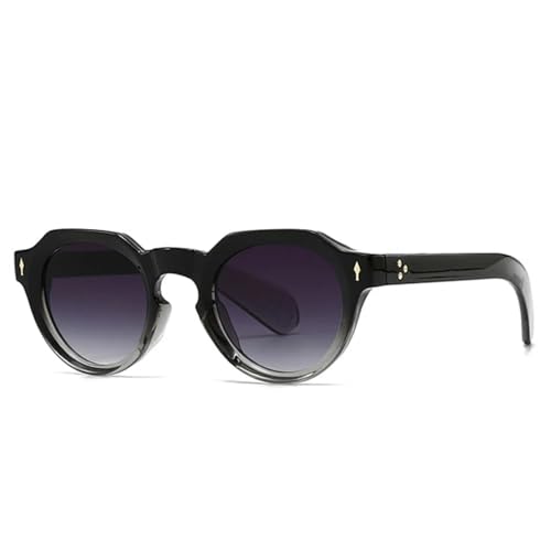 RRNTTTM Modische Sonnenbrillen für Damen, Vintage, Herren, Punk, grüne Sonnenbrille (schwarz-grauer Farbverlauf) von RRNTTTM