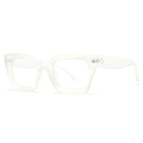 RRNTTTM Nieten Mode Sonnenbrillen Damen Retro Blau Lila Brillen Herren Farbverlauf Sonnenbrillen Shades UV400 (Transparent) von RRNTTTM