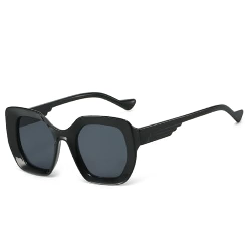RRNTTTM Retro Schildpatt Farbverlauf Damen Sonnenbrille Luxus Rahmen Trendy Herren Sonnenbrille UV400 (schwarz) von RRNTTTM