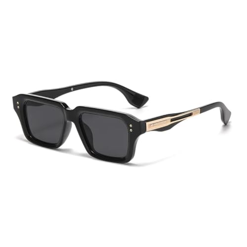RRNTTTM Retro-Sonnenbrille für Damen, modisch, Farbverlauf, UV400, für Herren, trendige Nieten, Punk-Sonnenbrille (schwarz) von RRNTTTM