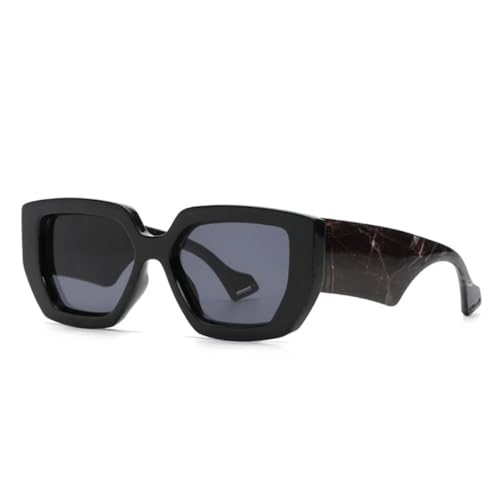 RRNTTTM Sonnenbrille Damen Breite Brille Beine Herren Shades Männlich Weiblich Uv400 Retro Luxus (schwarz) von RRNTTTM