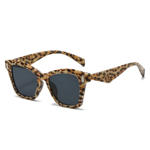 RRNTTTM Sonnenbrille Damenmode Vintage Sonnenbrille Damen Shades Uv400 Herren Luxus (Leopard) von RRNTTTM
