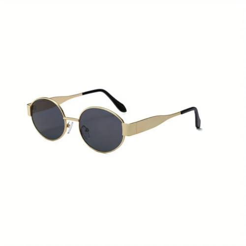 RRNTTTM Sonnenbrillen für Damen und Herren, trendige Sonnenbrille mit Metallrahmen, klassische Sonnenbrillen (B) von RRNTTTM