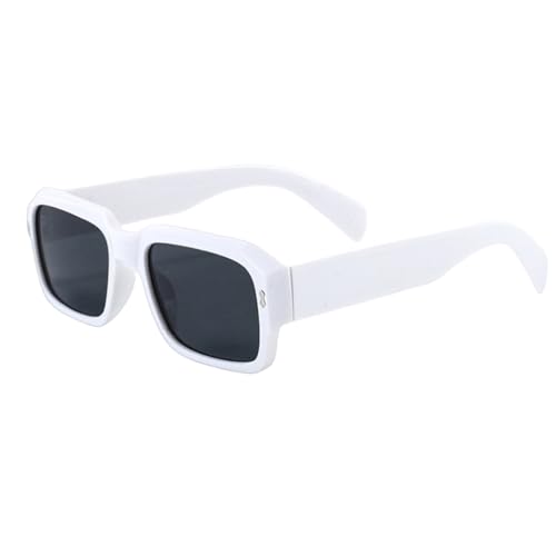 RRNTTTM Vintage Sonnenbrille Herren Damen Sonnenbrille Mode Trendy Brillen Schwarz Shades Gradient Brille UV400 (Weiß) von RRNTTTM