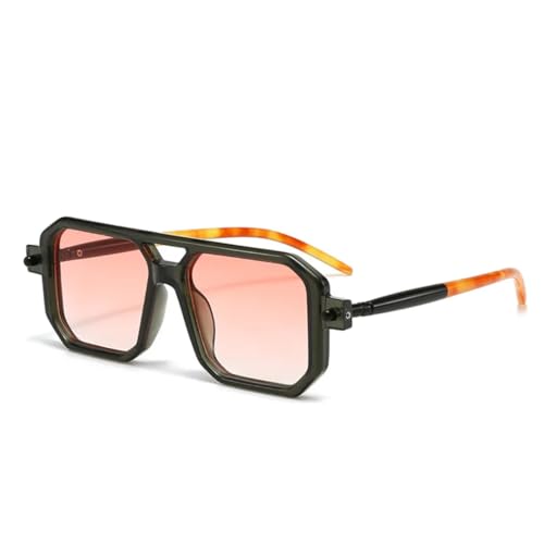RRNTTTM Vintage-Sonnenbrille für Herren, modisch, Retro, Doppelsteg, Sonnenbrille für Männer, trendige Sonnenbrillen (C2) von RRNTTTM