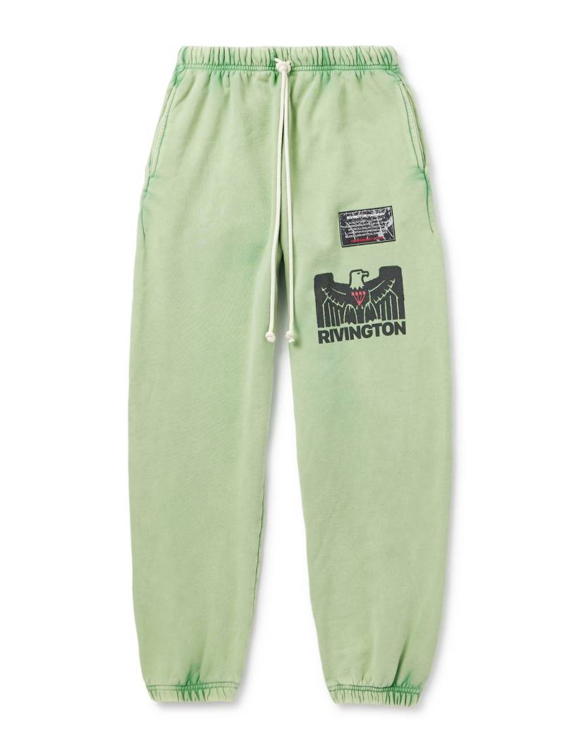 RRR123 - Flag Logo-Appliquéd Printed Cotton-Jersey Sweatpants - Men - Green - L von RRR123