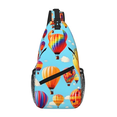 RRSZCC Hot Air Balloons Sling Chest Bag For Men And Women Small Shoulder Bag Waterproof Mini Crossbody Daypack For Hiking von RRSZCC