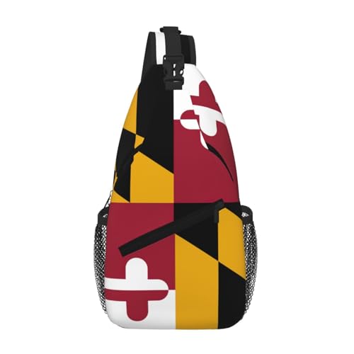 RRSZCC Maryland State Flag Sling Chest Bag For Men And Women Small Shoulder Bag Waterproof Mini Crossbody Daypack For Hiking von RRSZCC