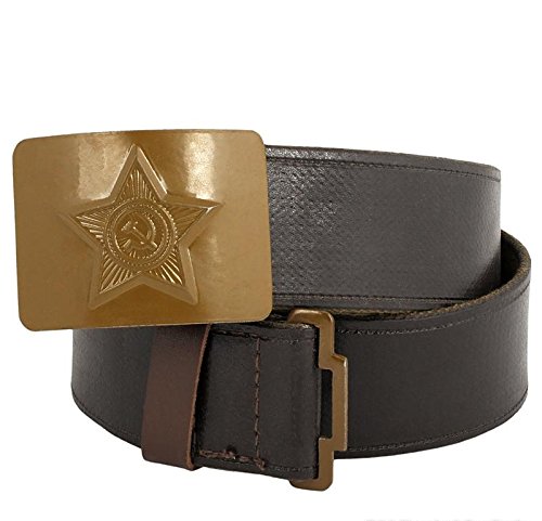 Hergestellt in der UdSSR sowjetische Armee Soldat Canvas Kunstleder Gürtel mit grüner Schnalle von RRTK