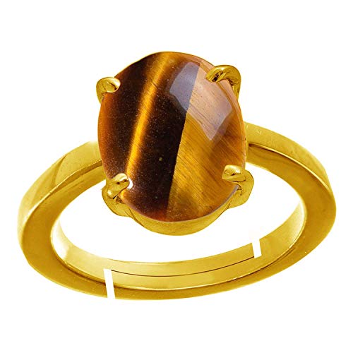 RRVGEM 11,25 Ratti 10,00 Karat natürlicher, erdabgebauter Tigerauge/Tigerauge/Tigerauge/Tigerauge, natürlicher zertifizierter Tigeraugen-Ring, vergoldeter Chitti-Stein, für Damen und Herren – RRVGEM 11,25 Ratti 10,00 Karat natürlicher, erdabgebauter Tigerauge/Tigerauge/Tigerauge/Tigerauge, natürlicher zertifizierter Tigeraugen-Ring, vergoldeter Chitti-Stein, für Damen und Herren – von RRVGEM